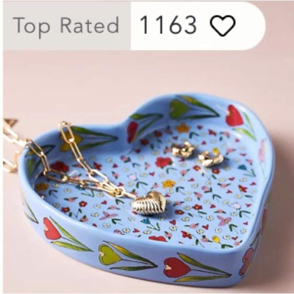 Anthropologie Mud Fairy Trinket Dish Jewelry Tray Glazed Stoneware New In Box - Picture 4 of 11
